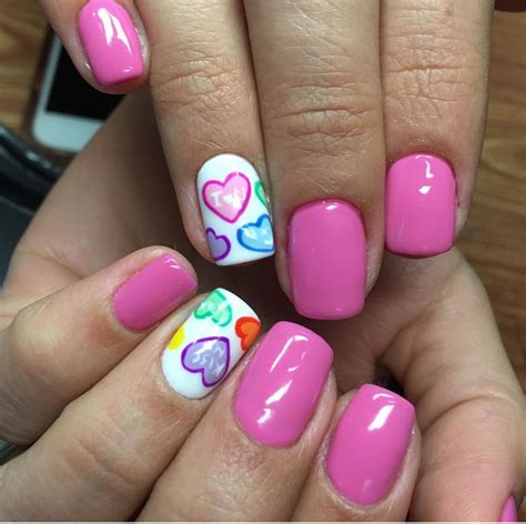 valentines nails|cute valentine's nails.